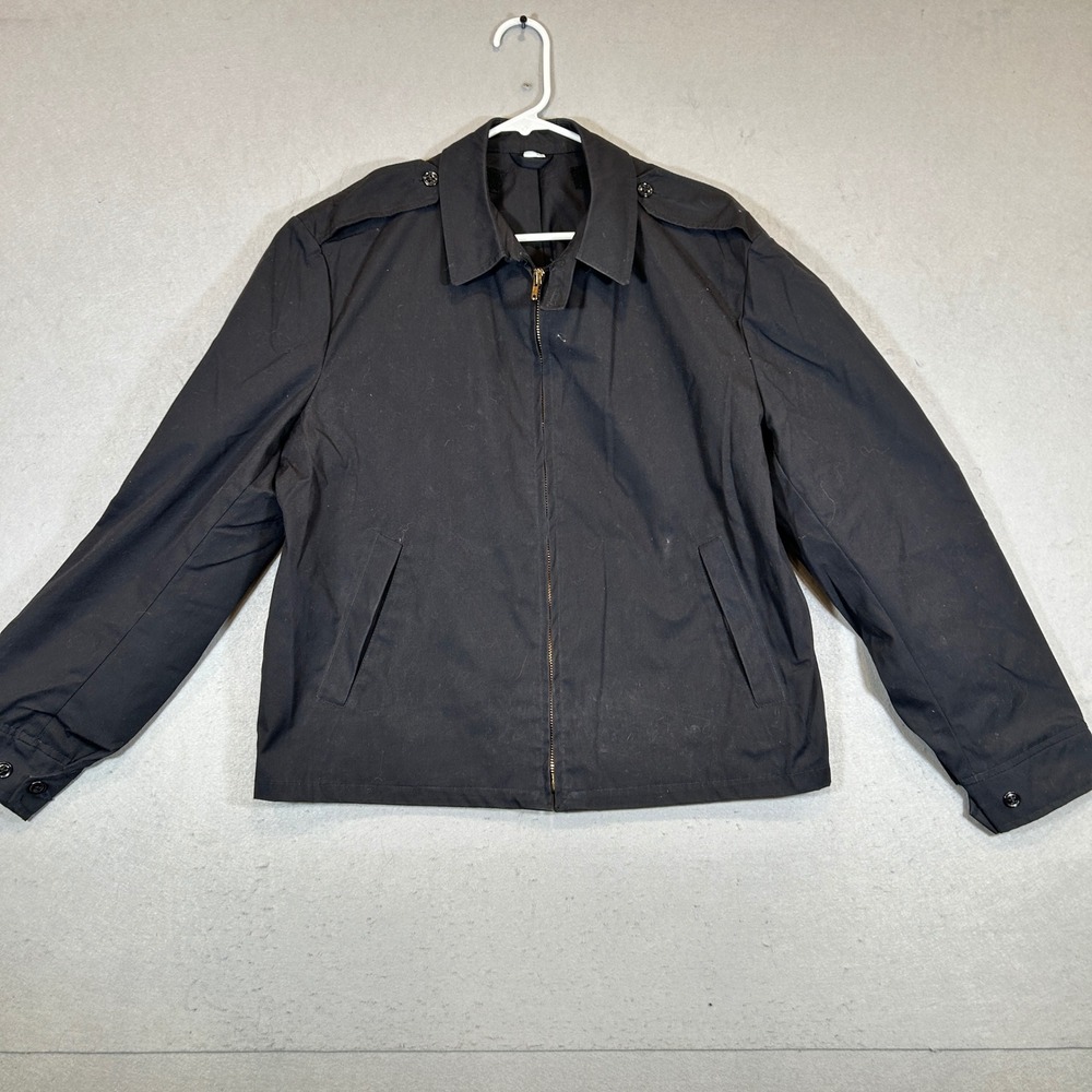 Neptune Garment Windbreaker Mens Size 42 US Navy Jacket Black Regular Utility